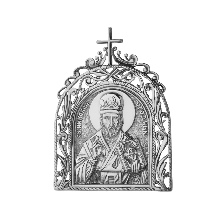 Серебряная икона (арт. Икона 8 Николай Угодник)