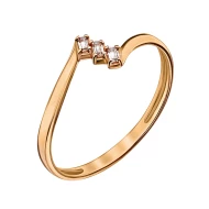 Золотое кольцо с фианитом (арт. 380595)