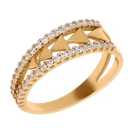 Золотое кольцо с фианитом (арт. 380468)