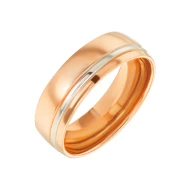 Золотое обручальное кольцо комбинированное (арт. 4411745-2)