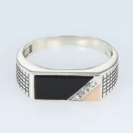 Серебряное кольцо с ониксом (арт. 143к)