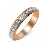 Золотое обручальное кольцо с бриллиантом (арт. 701-027)
