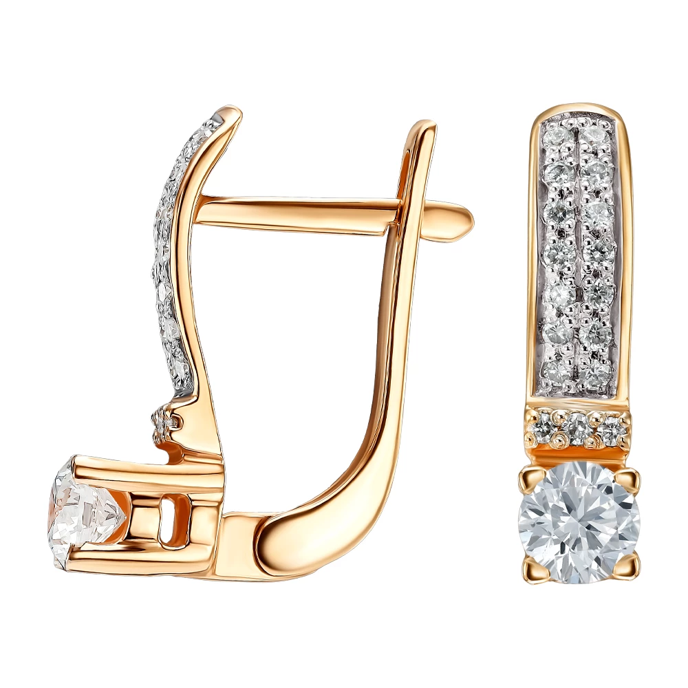 Золотые серьги с бриллиантами (арт. 147)