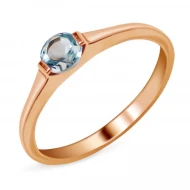 Золотое кольцо с топазом swiss blue (арт. 29Б)