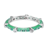 Серебряное кольцо с эмалью (арт. К-зелена/е-2)
