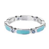Серебряное кольцо с эмалью (арт. К-синя/е-2)