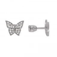 Серебряные серьги-пусети с куб.окс.циркония (арт. 0526.10р)