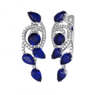 Срiбнi Сережки з сапфіром (арт. 2959/9р-HSPH)