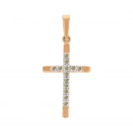 Золотий хрестик з діамантами (арт. 313к)