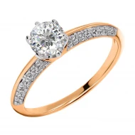 Золотое кольцо с бриллиантами (арт. 1-1100039.4)