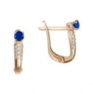 Золотi сережки з діамантами з сапфіром (арт. 2190618201)