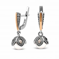 Срiбнi Сережки з перлами (арт. 525С.Rh)