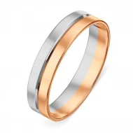 Золотое обручальное кольцо комбинированное (арт. 441600-1)