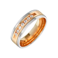 Золотое обручальное кольцо с куб.окс.циркония (арт. 442641-1)