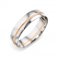Золотое обручальное кольцо комбинированное (арт. 4411745-1)