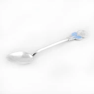 Серебряная ложка чайная с эмалью (арт. 9026egol)