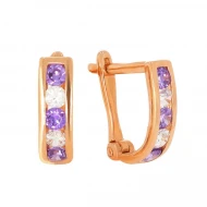 Золотi Сережки з куб. окс. цирконію (арт. 110144ф)