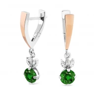 Срiбнi Сережки з альпінітом (арт. 732С.Rh)
