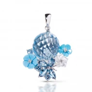 Золота підвіска з діамантами (арт. 11-Р30065-18)