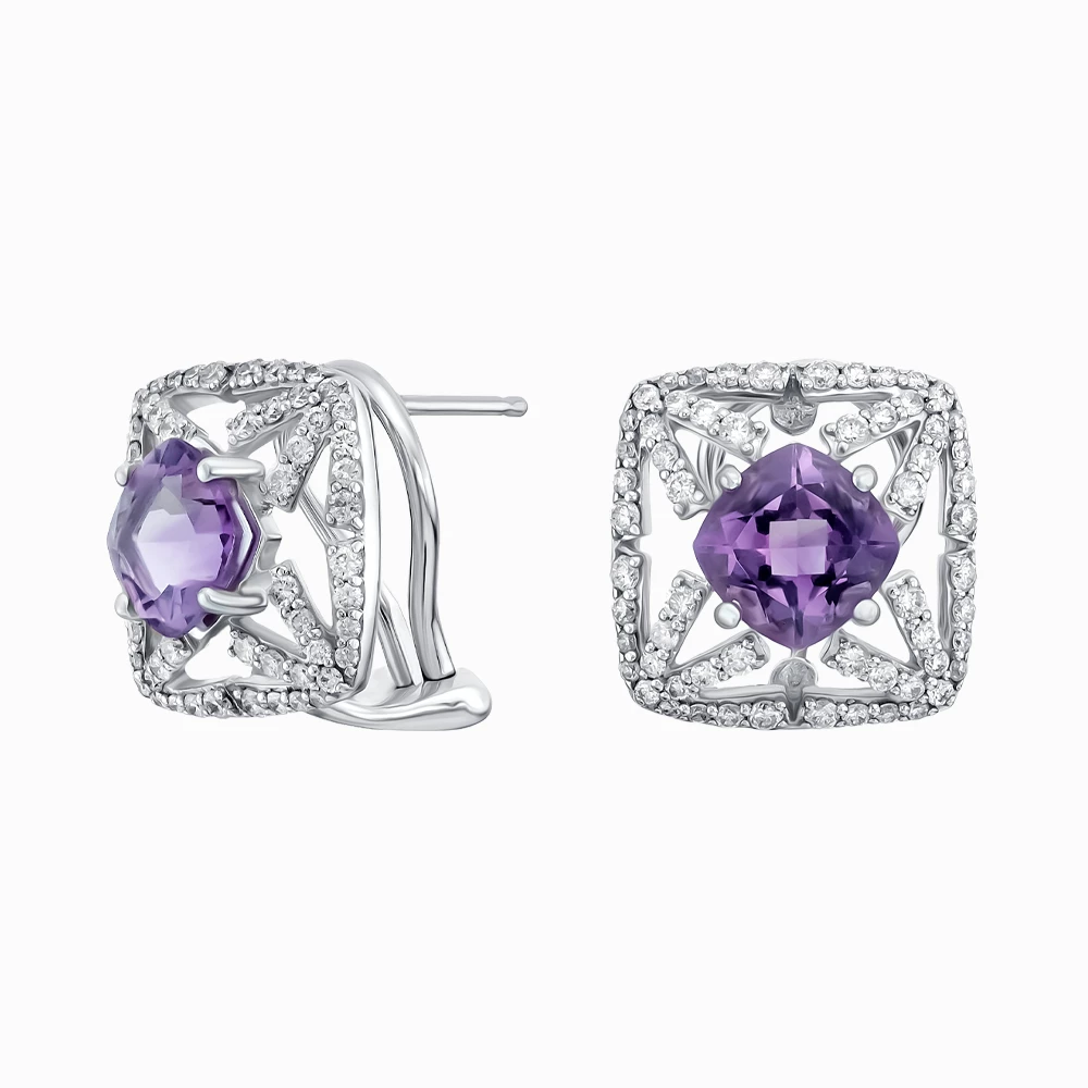 Золотi сережки з діамантами (арт. 910026371А-86-213-1308)