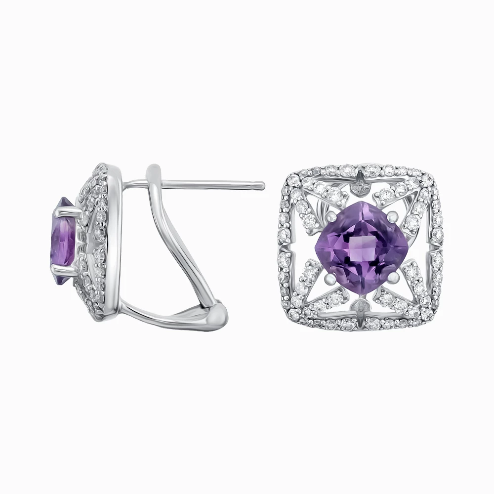 Золотi сережки з діамантами (арт. 910026371А-86-213-1308)