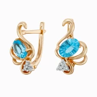 Золотi сережки з діамантами (арт. 9Sv-0034969-12-467)