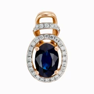 Золота підвіска з діамантами з сапфіром (арт. Q570SAK4WT-10.155-950)
