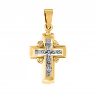 Золотой крестик с куб.окс.циркония (арт. 501642ж)
