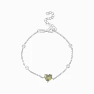 Серебряный Браслет с фианитом плетение Якорное круглое (арт. 9550430з)