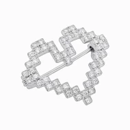 Срiбна брошка з фіанітом (арт. 590050б)