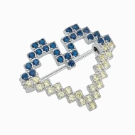 Срiбна брошка з фіанітом (арт. 590050сж)