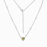 Срiбне кольє з фіанітом (арт. 9560430з)