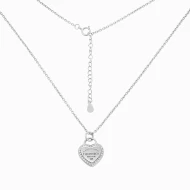 Серебряное колье с фианитом (арт. 956е0418б)