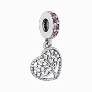 Серебряная бусина (Шарм) с фианитом (арт. 580625р)