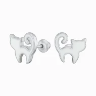 Серебряные серьги-пусети с эмалью (арт. 521168б)