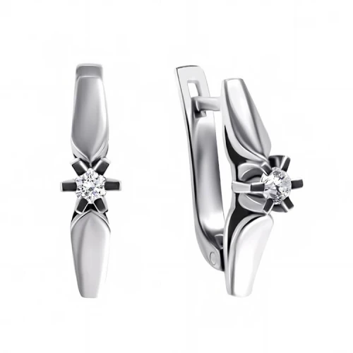 Золотi сережки з діамантами (арт. 2-2200007)