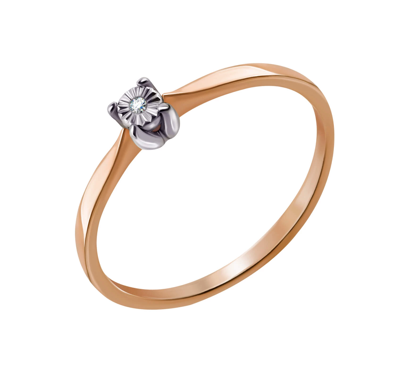 Золотое кольцо с бриллиантами (арт. 1-1100030)