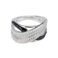 Серебряное кольцо с эмалью (арт. 127800)