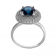 Золотое кольцо с топазом london blue (арт. 1195172)