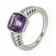 Золота каблучка з діамантами з аметистом (арт. J4947AMA4W-10.155-938)