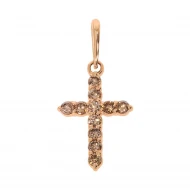 Золотой крестик с бриллиантом (арт. 1-3100002к)