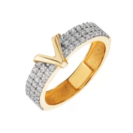 Золотое кольцо с фианитом (арт. 428220)