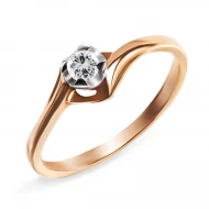 Золота каблучка з діамантами (арт. 2-1100009)