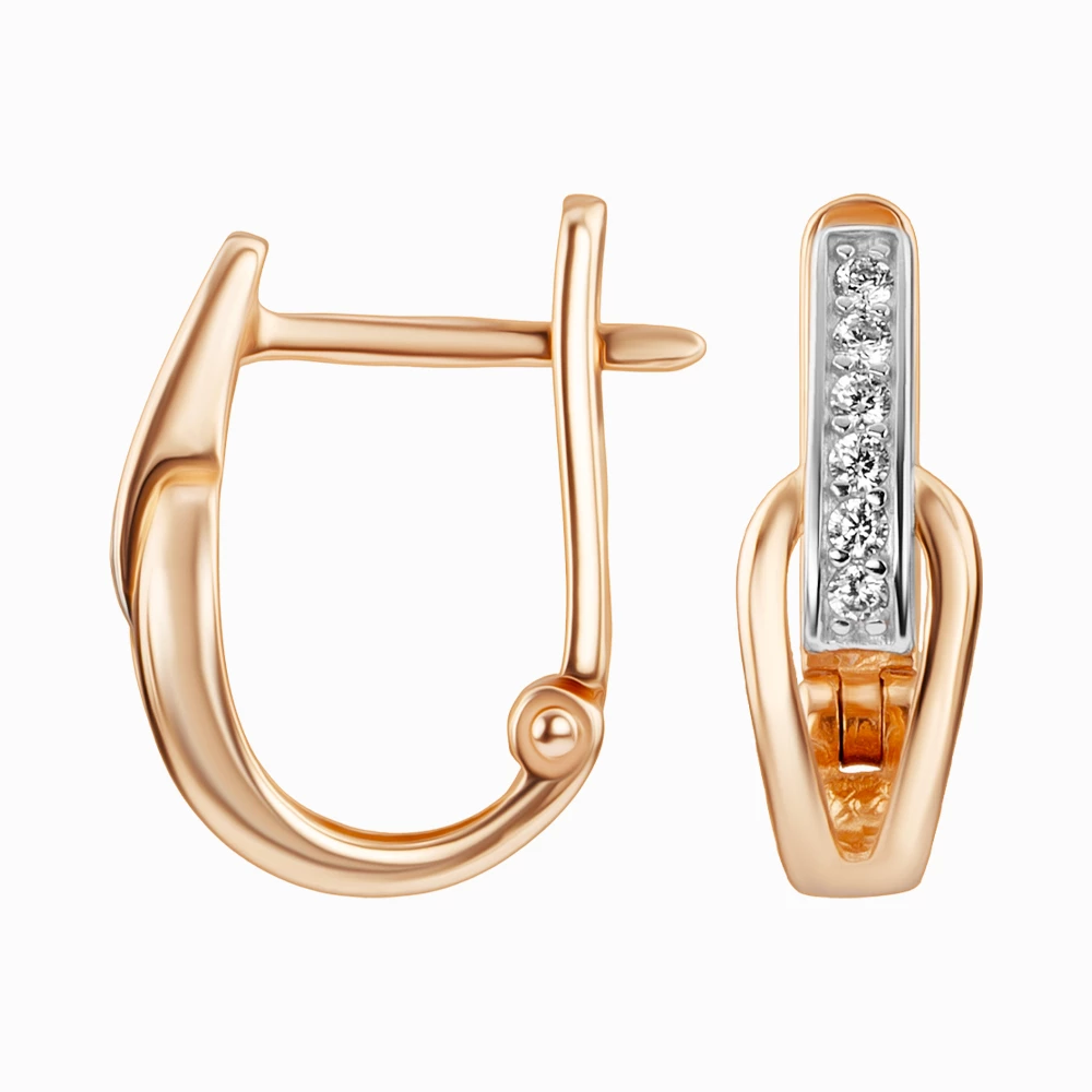 Золотi Сережки з фіанітом (арт. 490099)