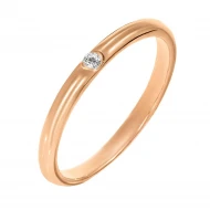 Золотое обручальное кольцо с бриллиантом (арт. 101151)