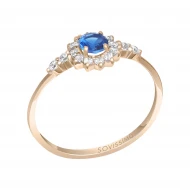 Золотое кольцо с топазом london blue (арт. 1190749101)