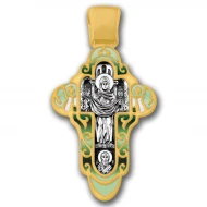 Серебряный крестик с эмалью (арт. 103.072)