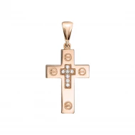 Золотой крестик с фианитом (арт. 580126)