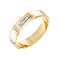 Золотое обручальное кольцо комбинированное (арт. ОК309)