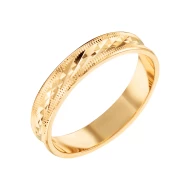 Золотое обручальное кольцо с алмазной гранью (арт. ОК019)
